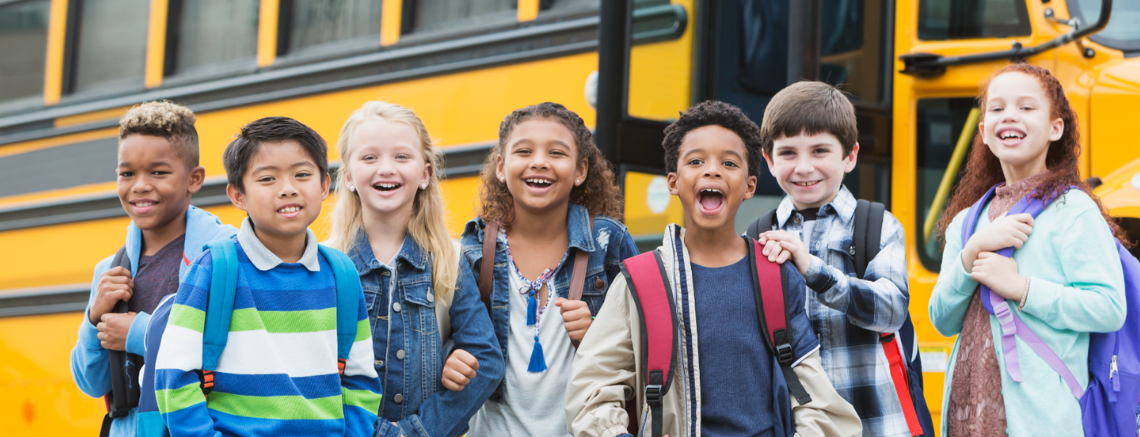 Children with smiling face